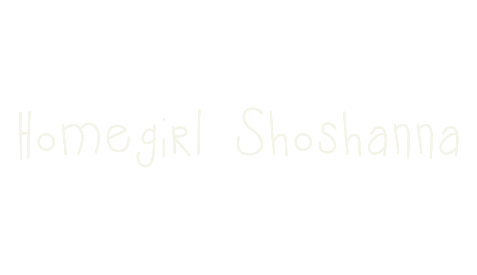 Homegirl Shoshanna, cute font preview