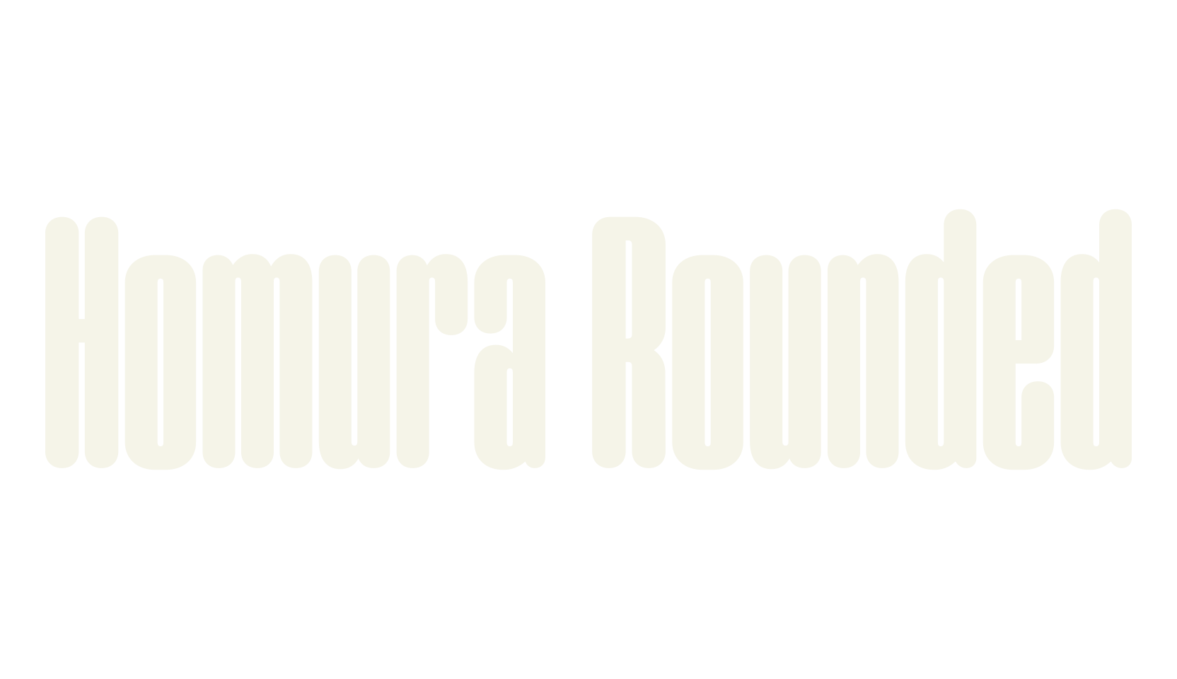 Homura Rounded, block font preview