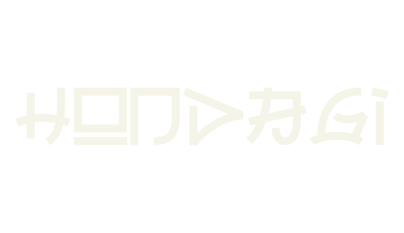 Hondagi, logo font preview