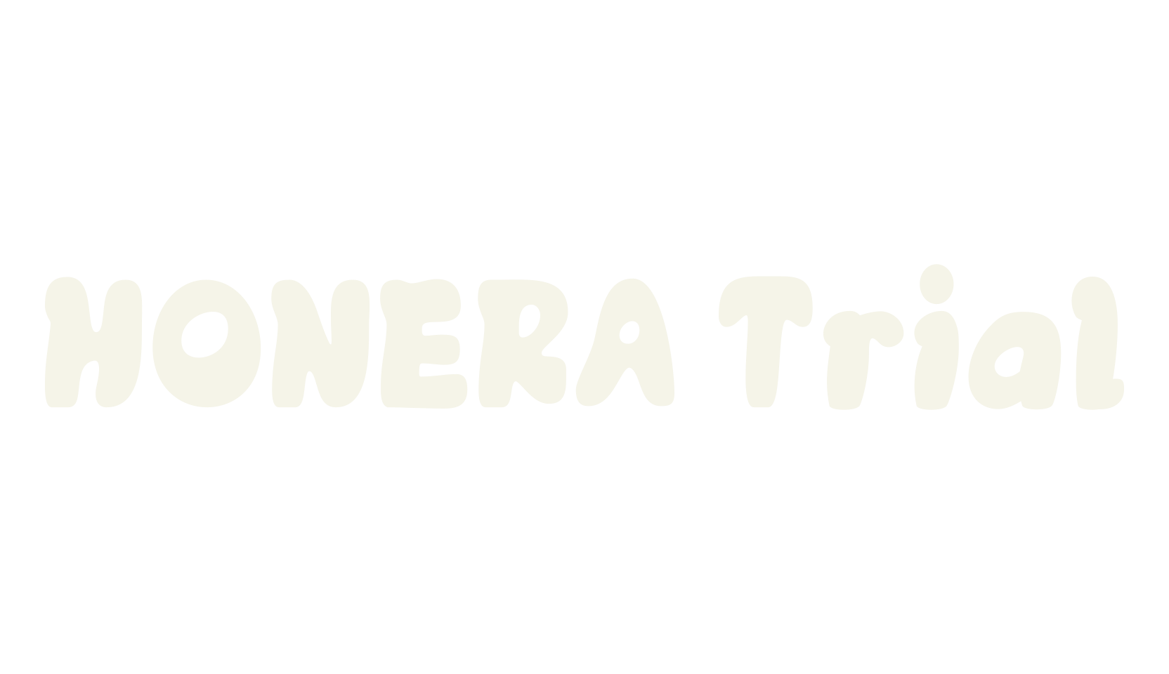 HONERA Trial, cartoon font preview