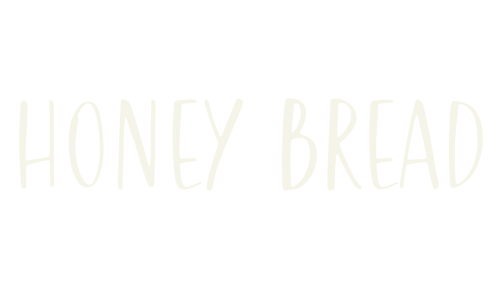 Honey Bread, handwritten font preview