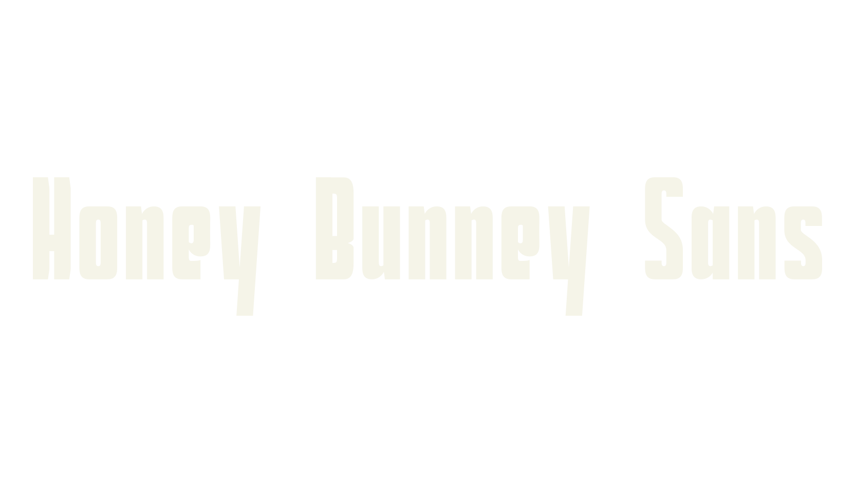 Honey Bunney Sans, sans serif font preview