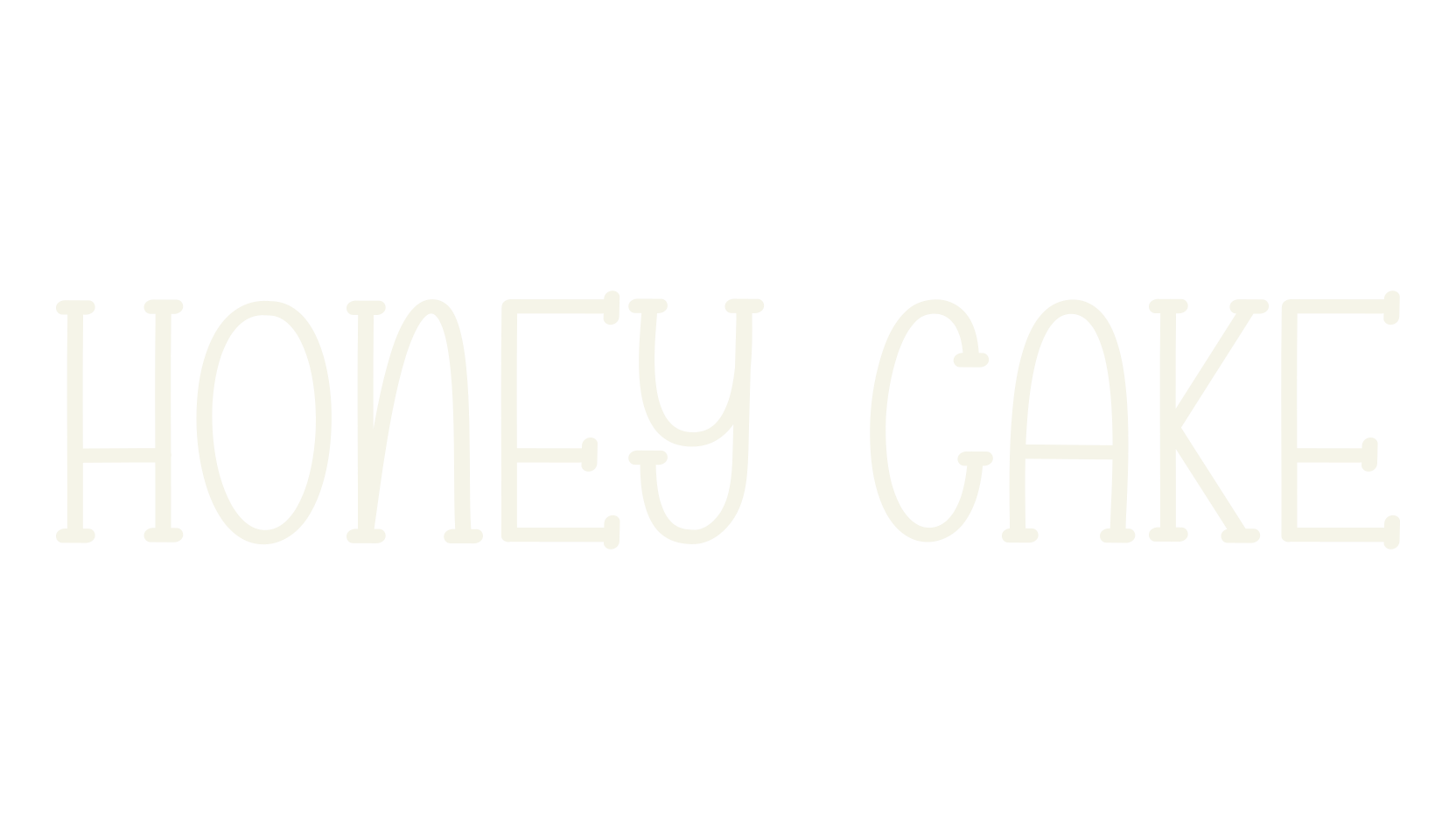 Honey Cake, handwriting font preview
