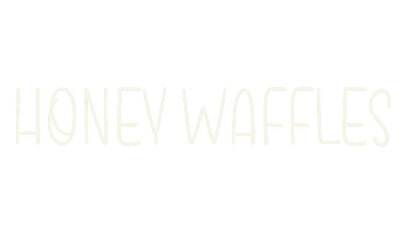 Honey Waffles, cool font preview
