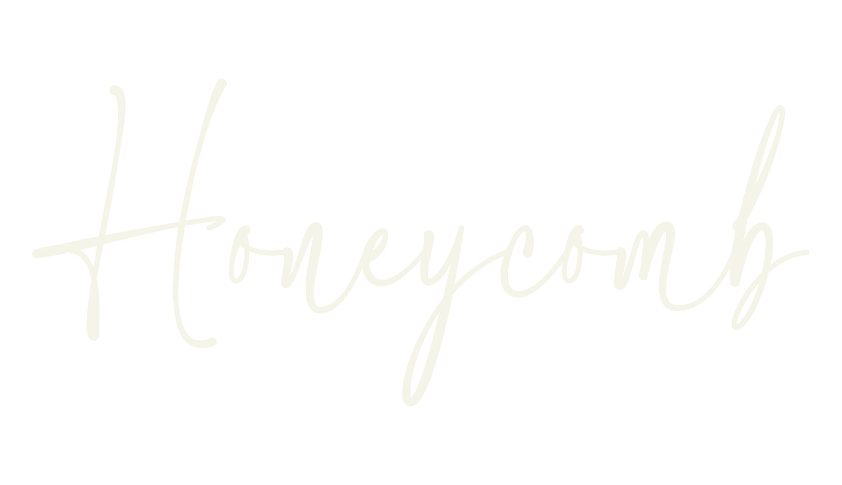 Honeycomb, cursive font preview