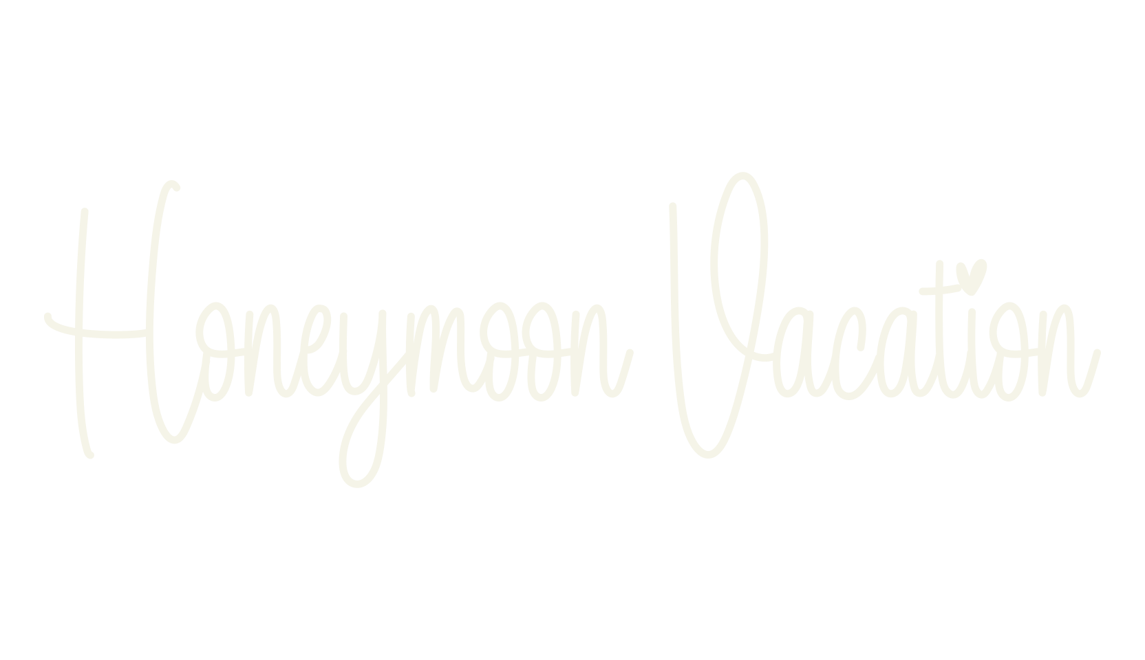 Honeymoon Vacation, calligraphy font preview