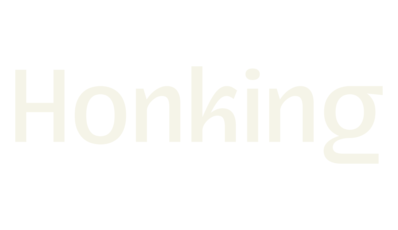 Honking, sans font preview