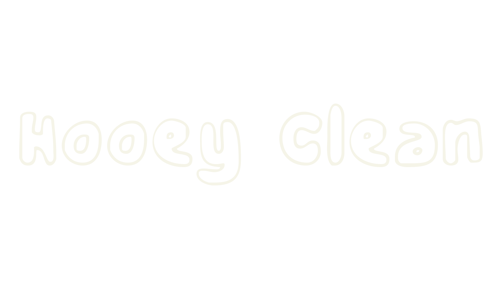 Hooey Clean, outline font preview