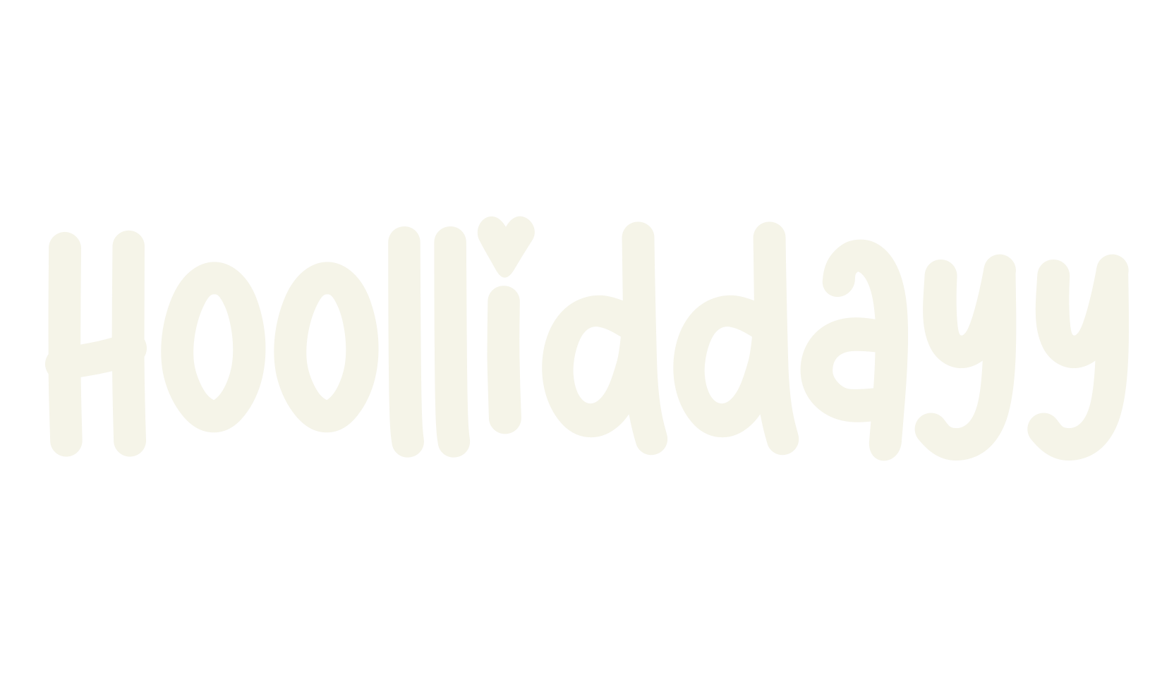 Hoolliddayy, bold font preview