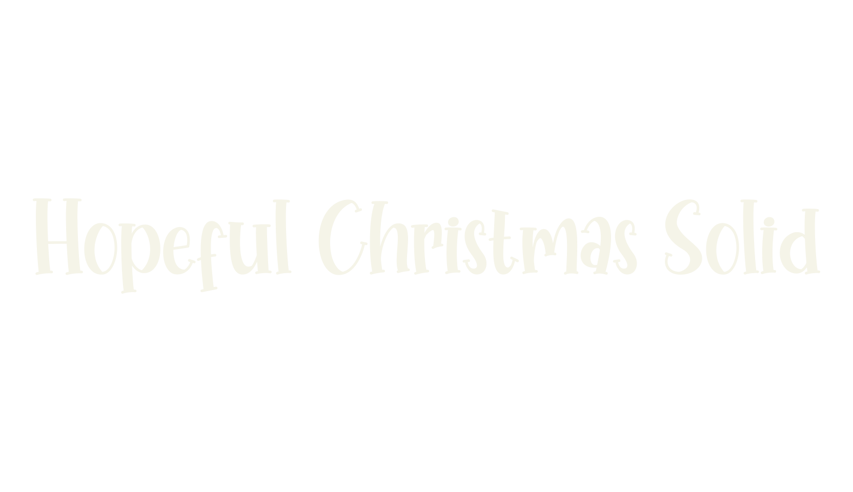 Hopeful Christmas Solid, christmas font preview
