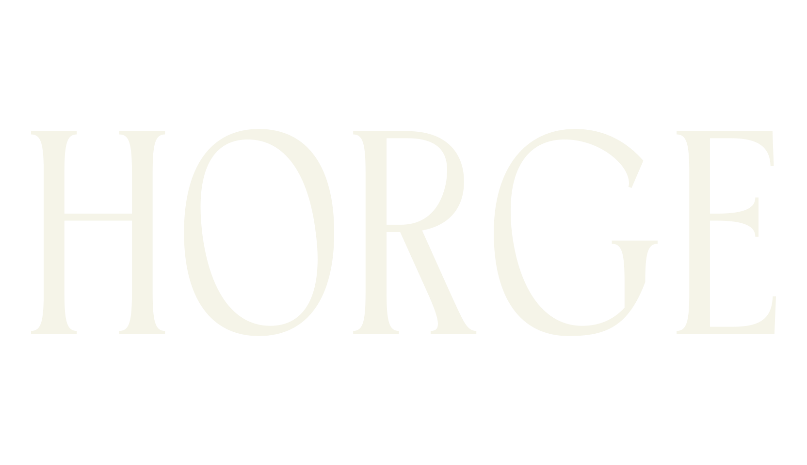 Horge, serif font preview