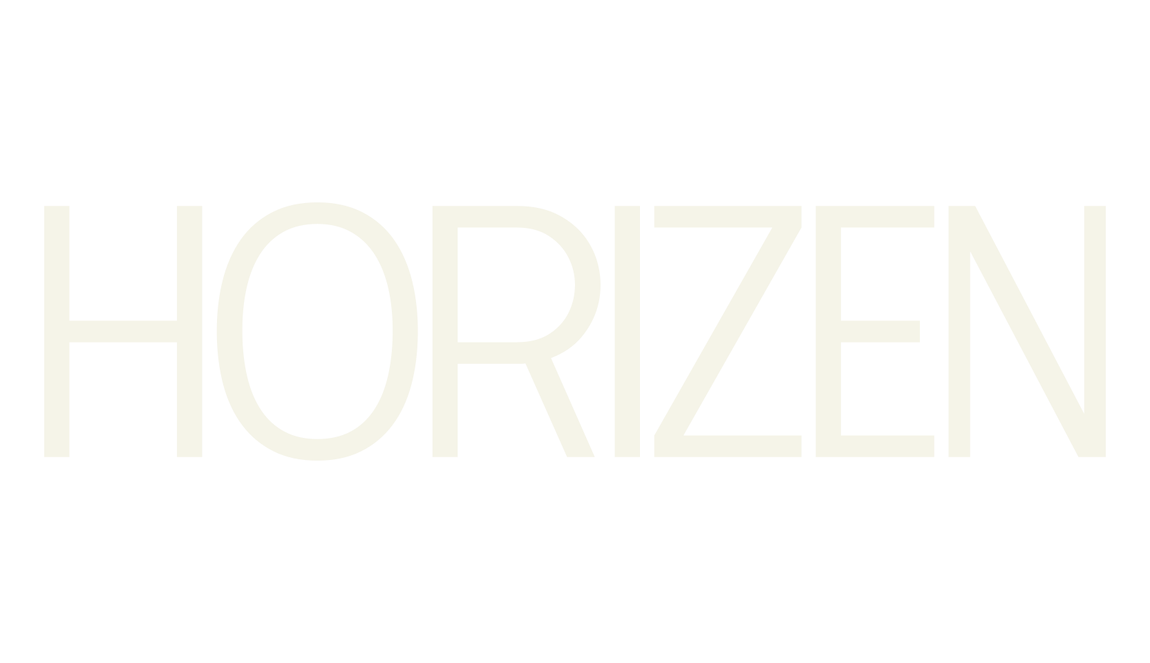 HORIZEN, logo font preview