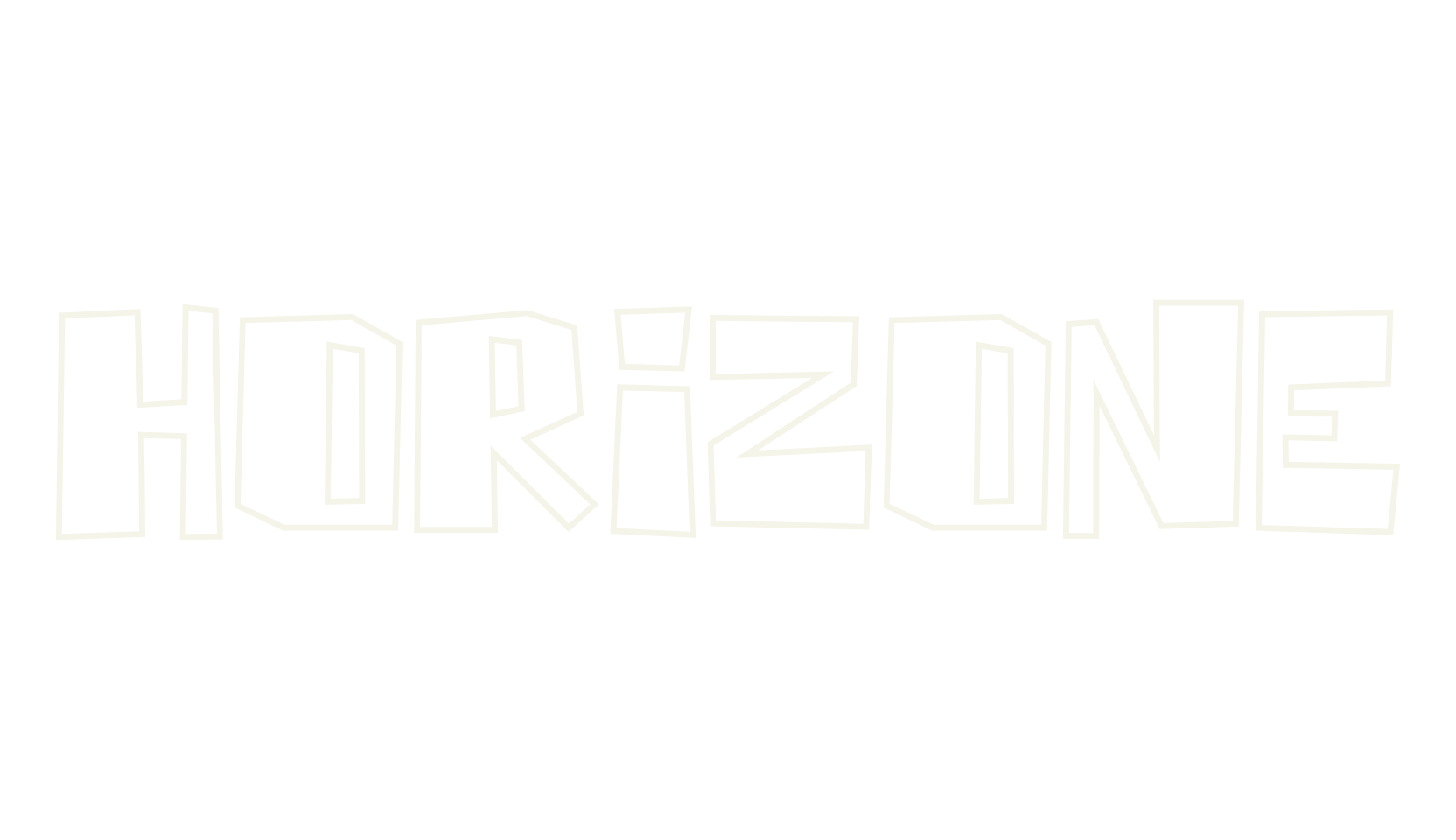 Horizone, outline font preview