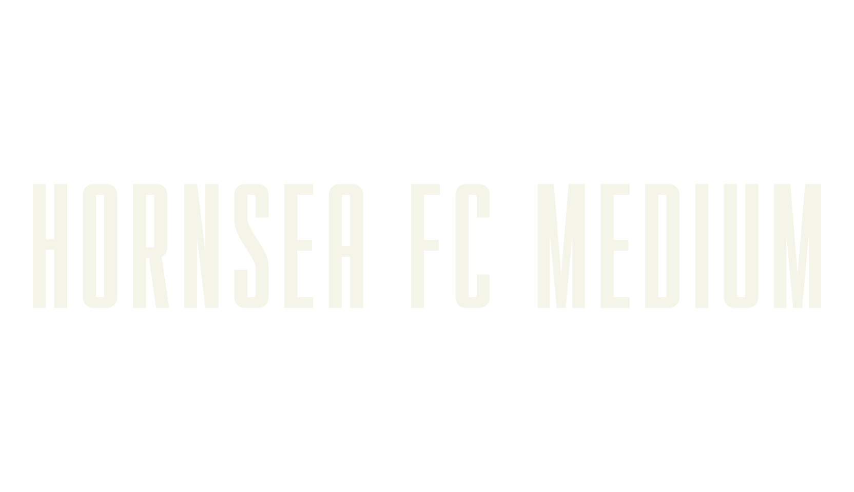 HORNSEA FC MEDIUM, sans serif font preview