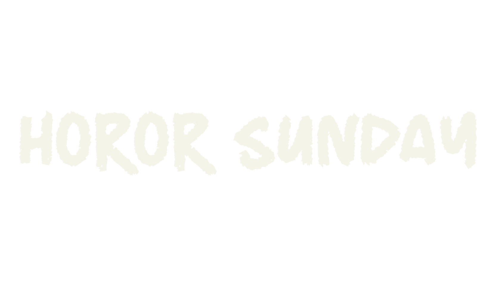 HOROR SUNDAY, handwriting font preview