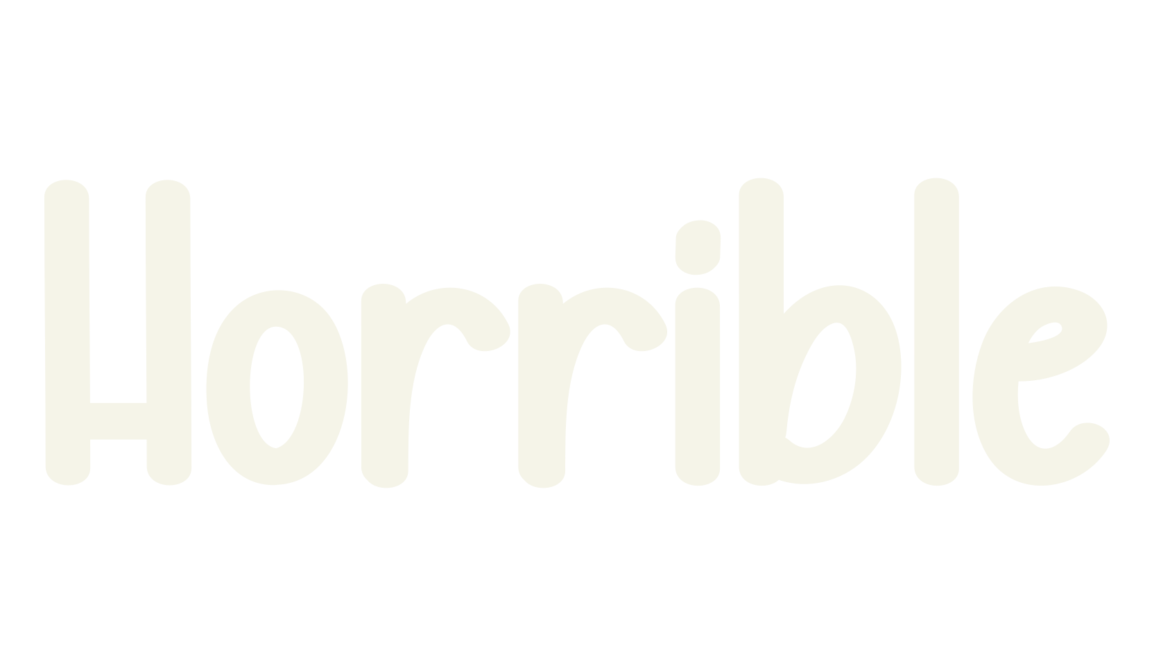 Horrible, handwriting font preview