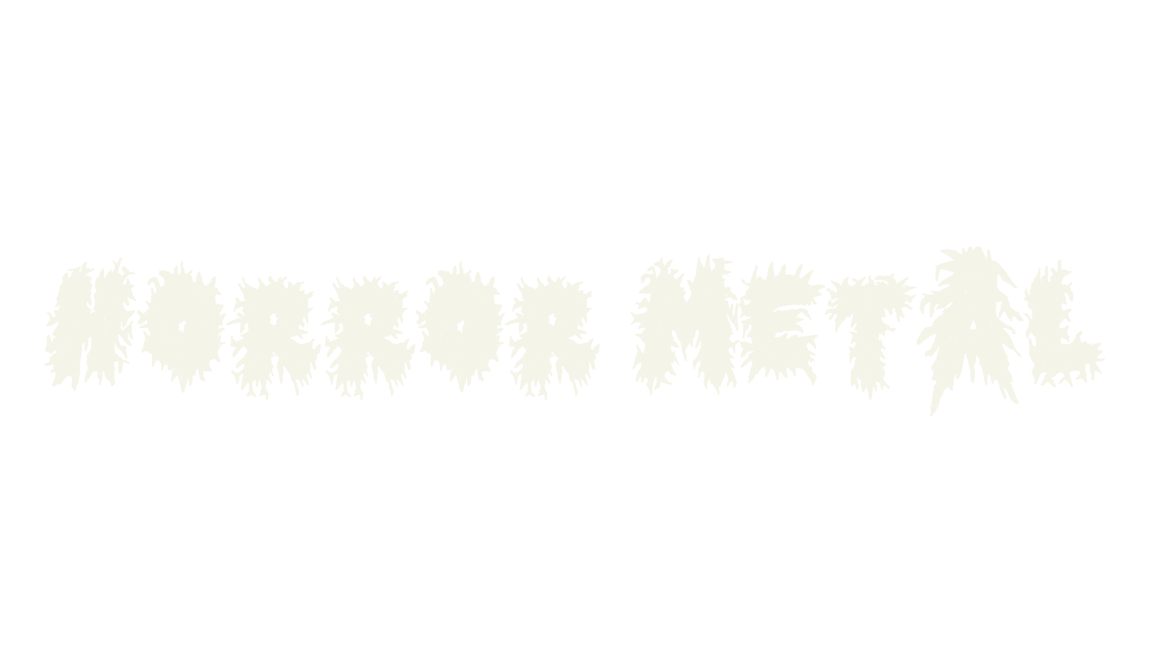 Horror Metal, lettering font preview