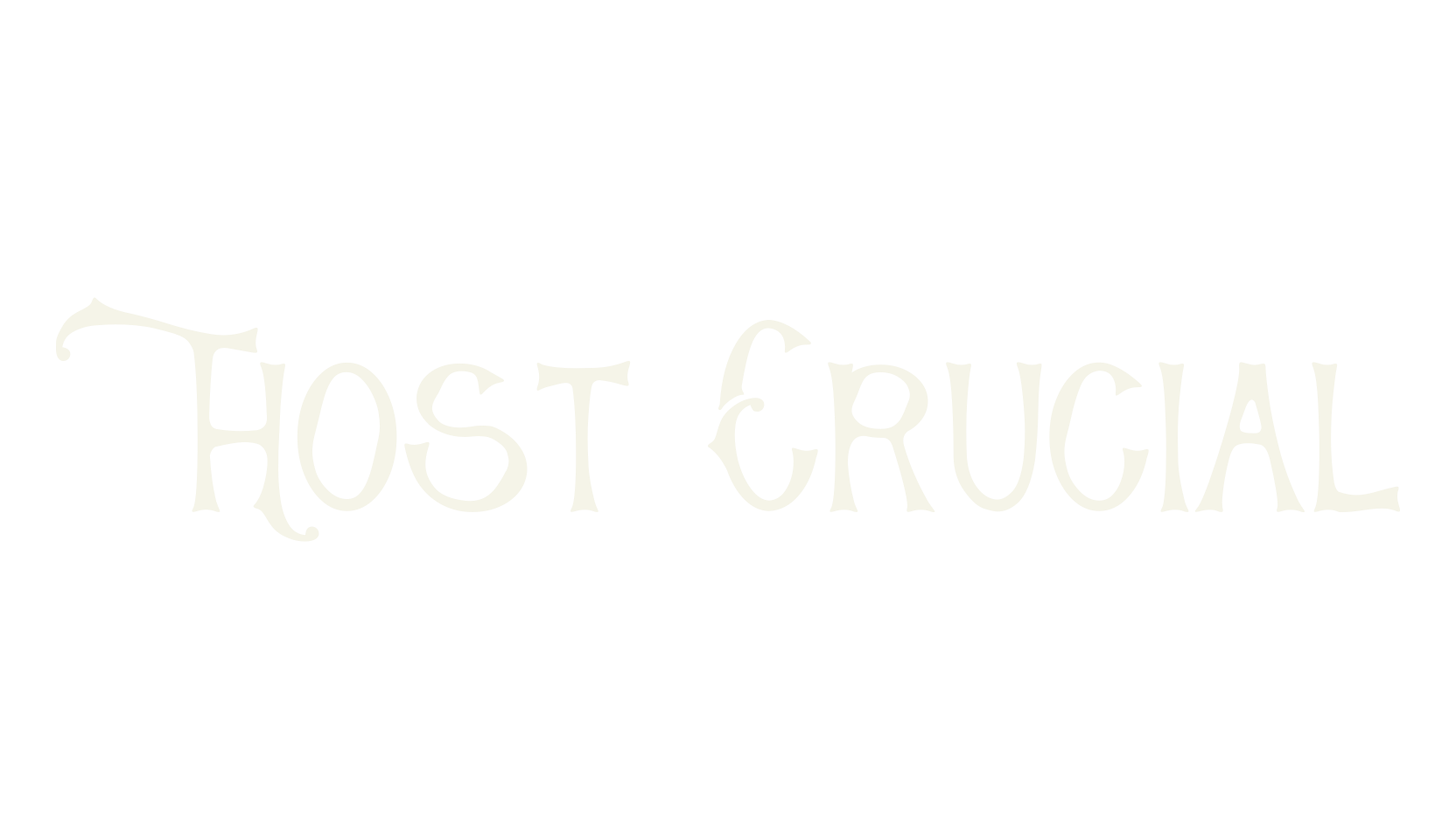 Host Crucial, spooky font preview