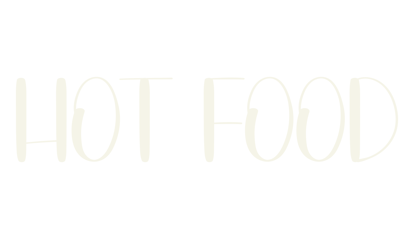 Hot Food, modern font preview