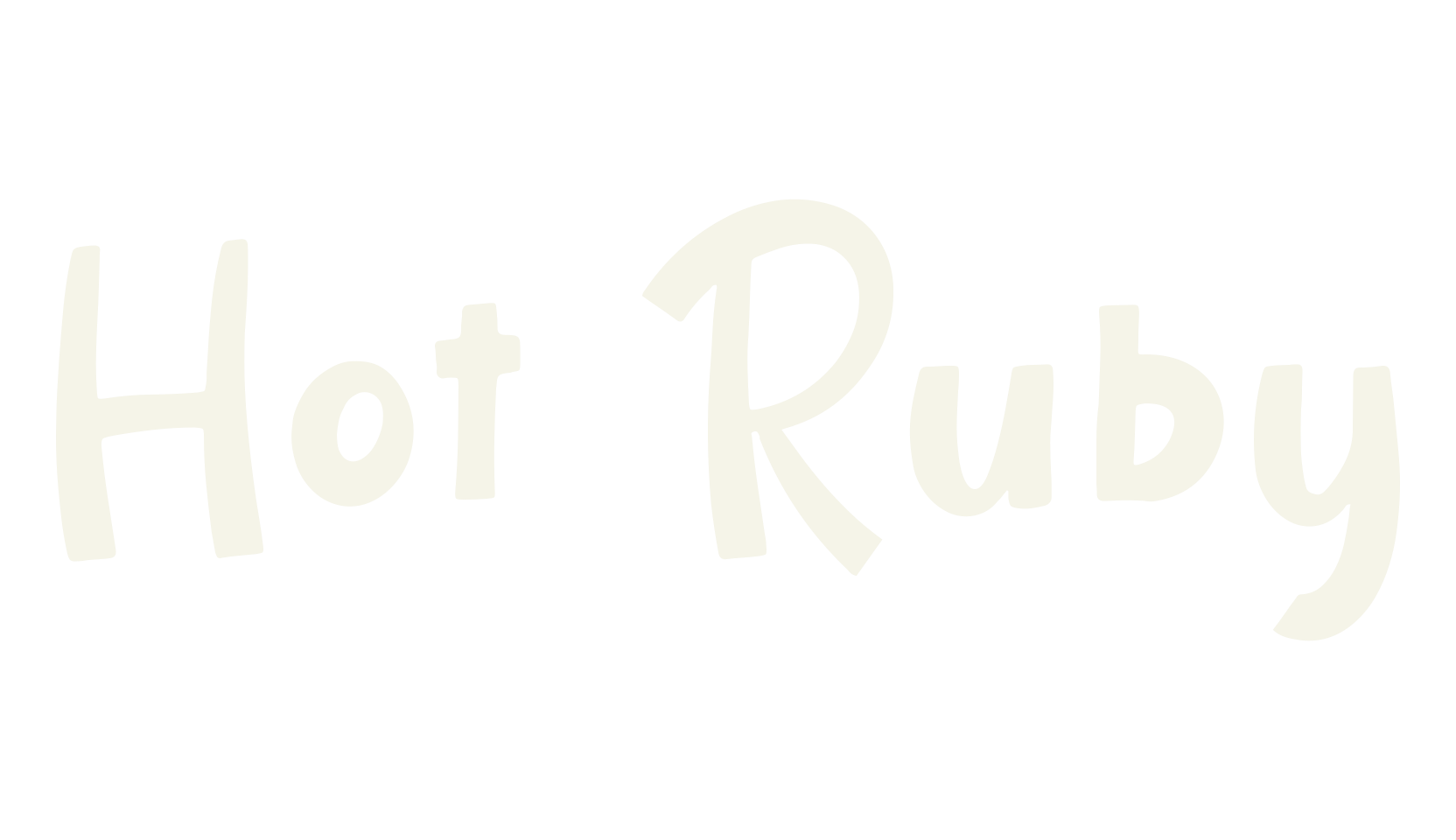 Hot Ruby, outline font preview