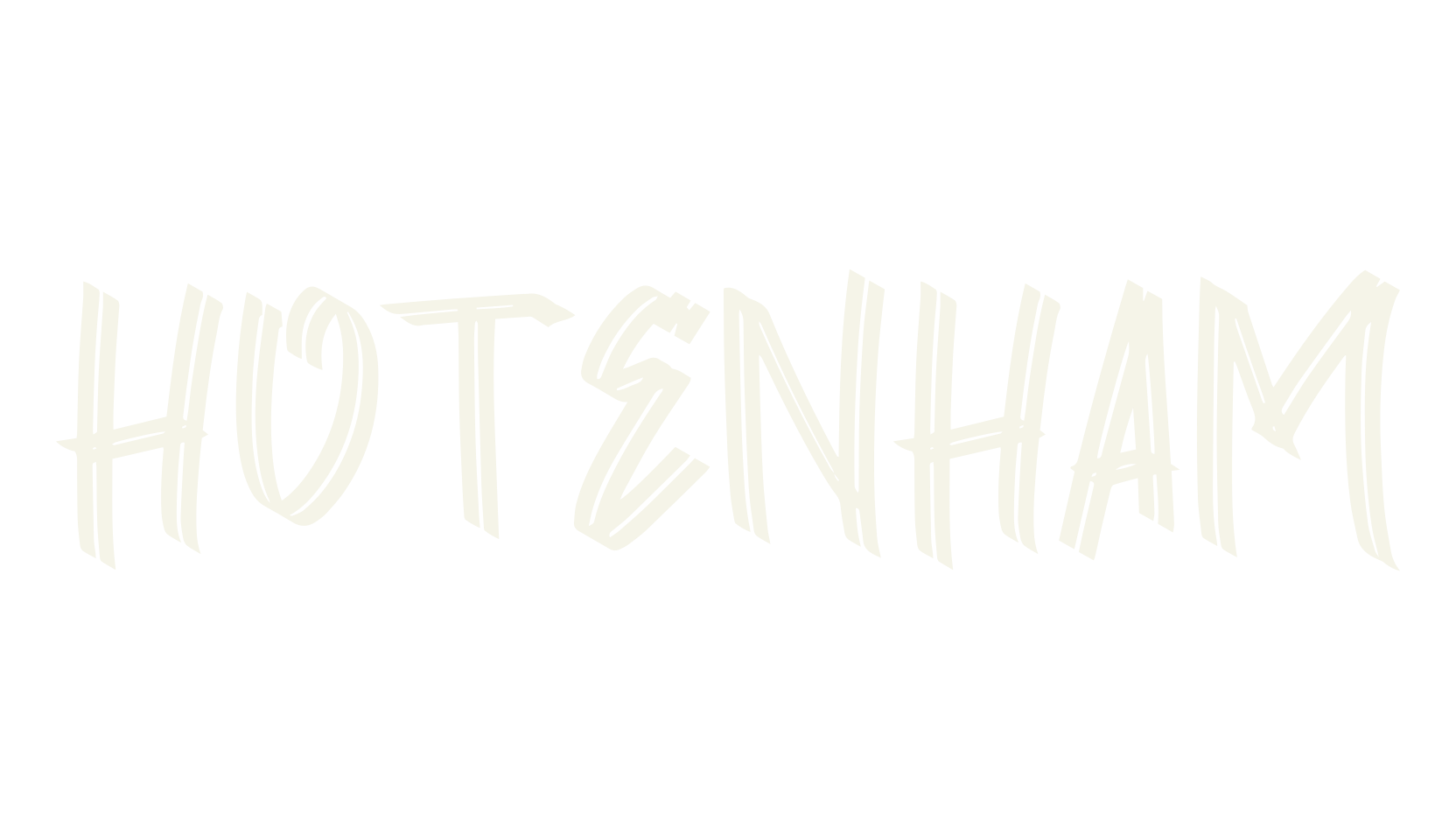 HOTENHAM, retro font preview