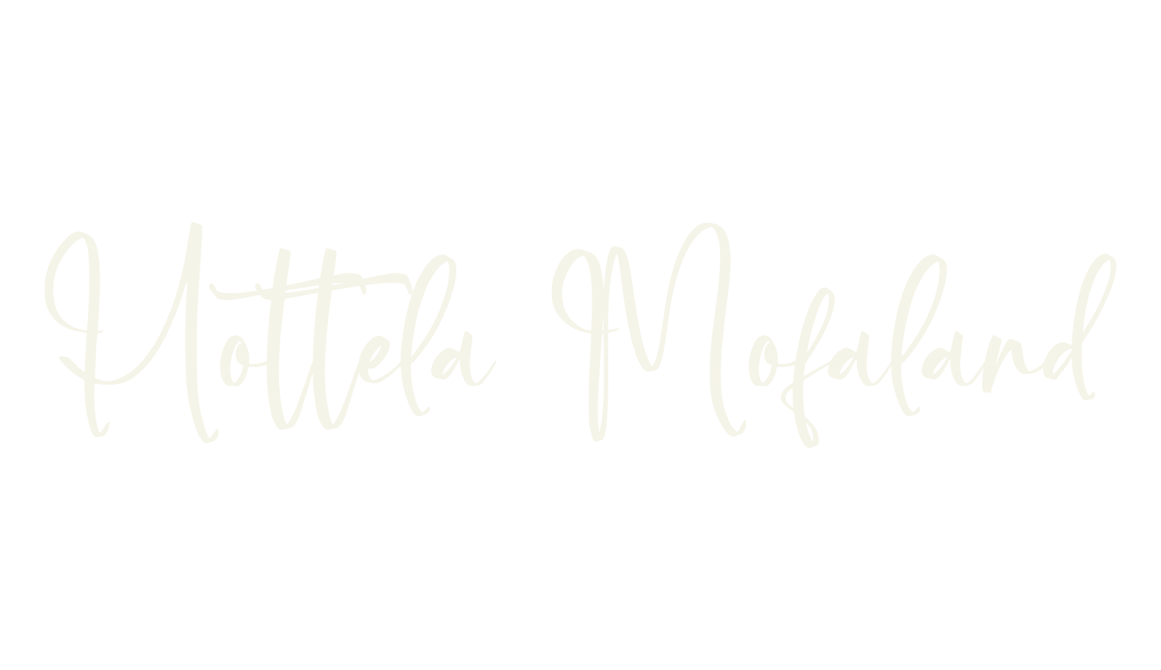 Hottela Mofaland, script font preview