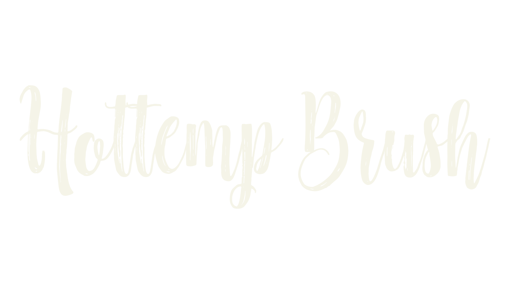 Hottemp Brush, brush font preview
