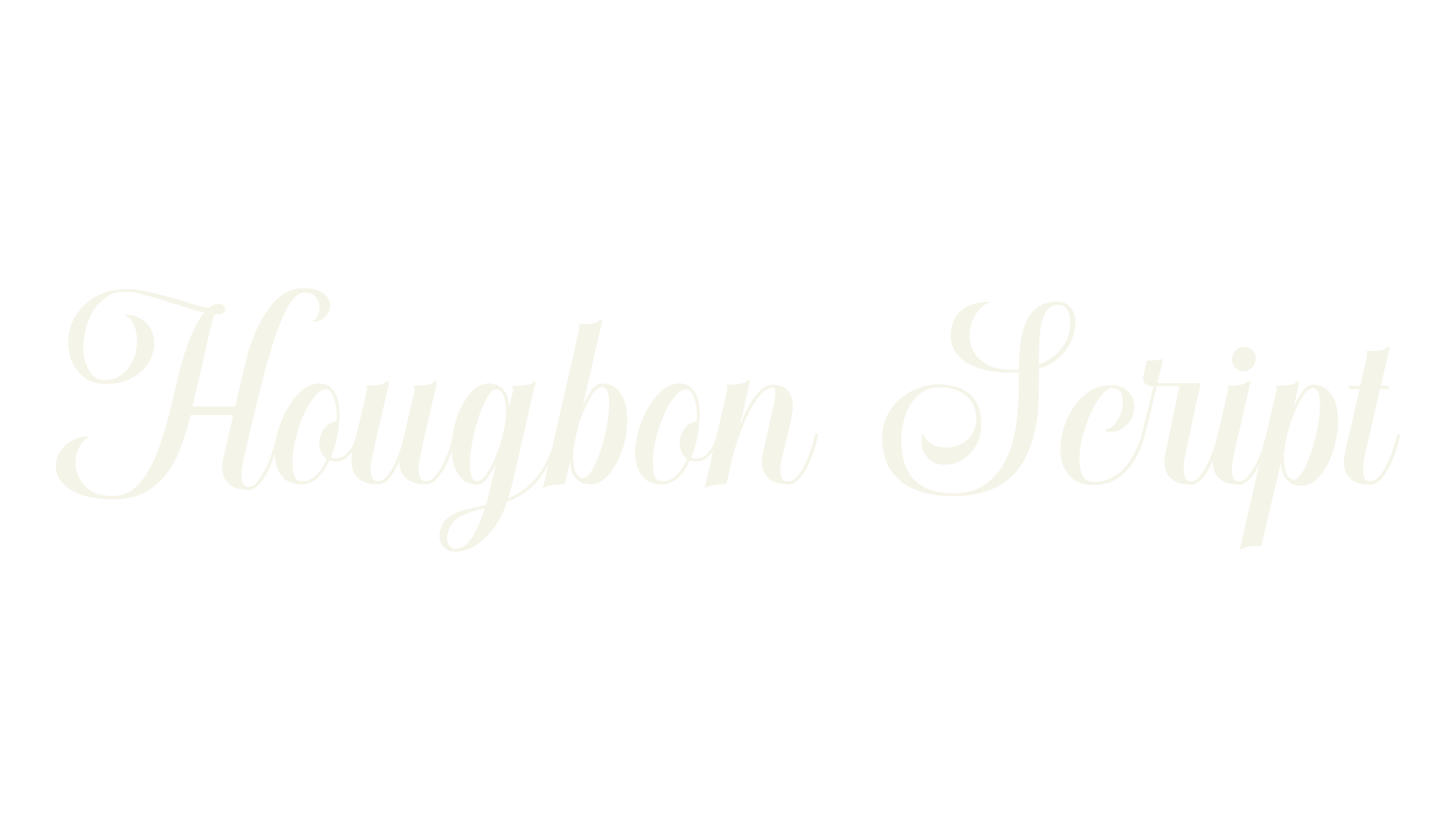 Hougbon Script, fashion script font preview