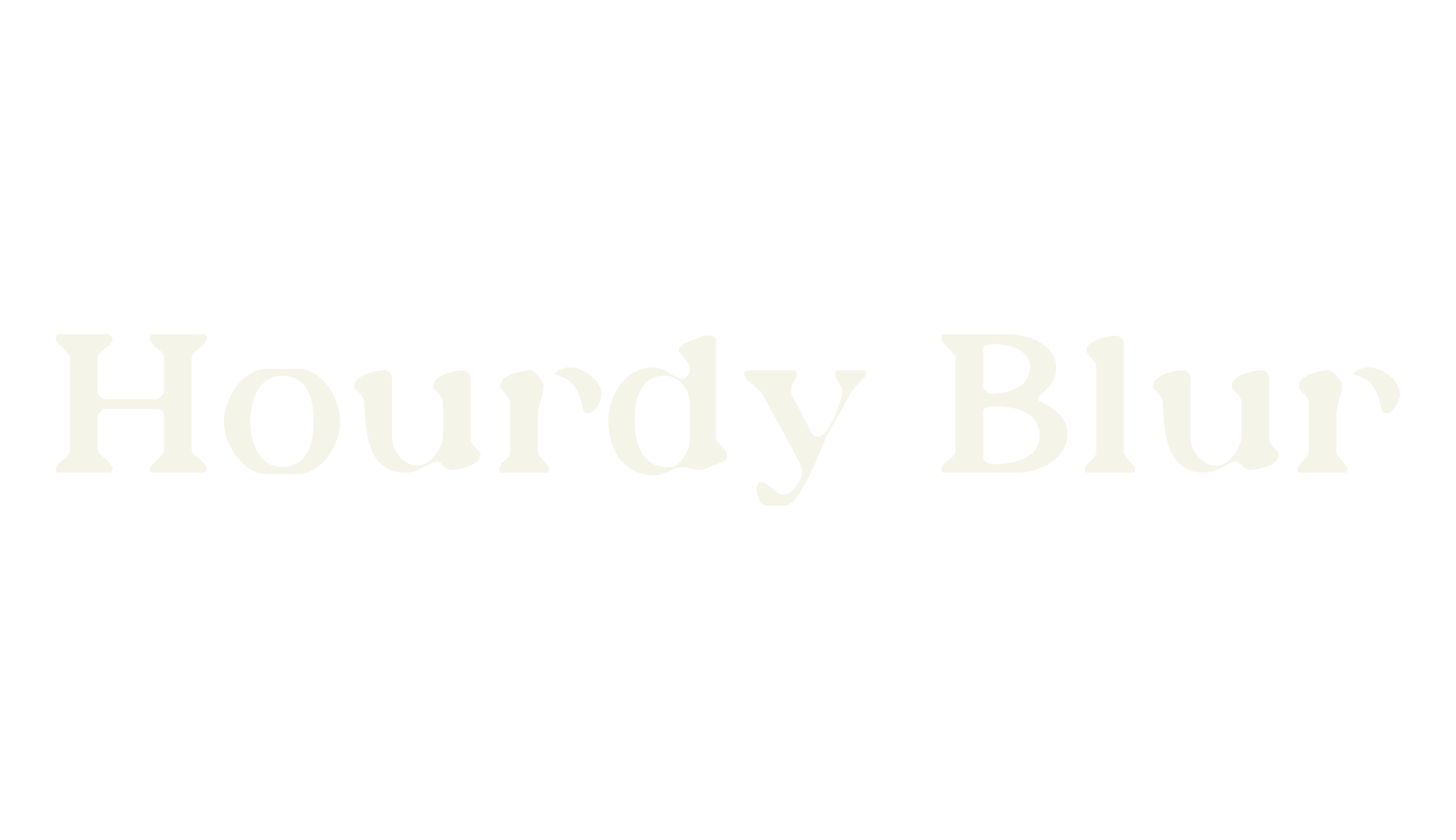 Hourdy Blur, title font preview
