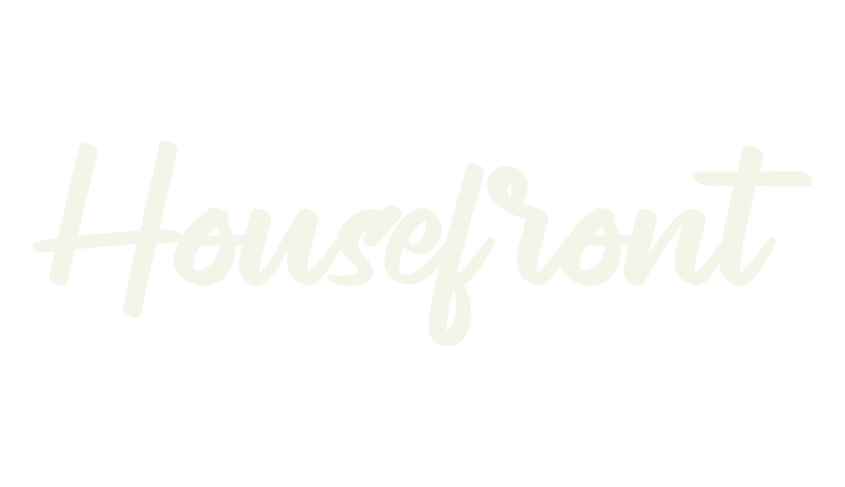 Housefront, cursive font preview