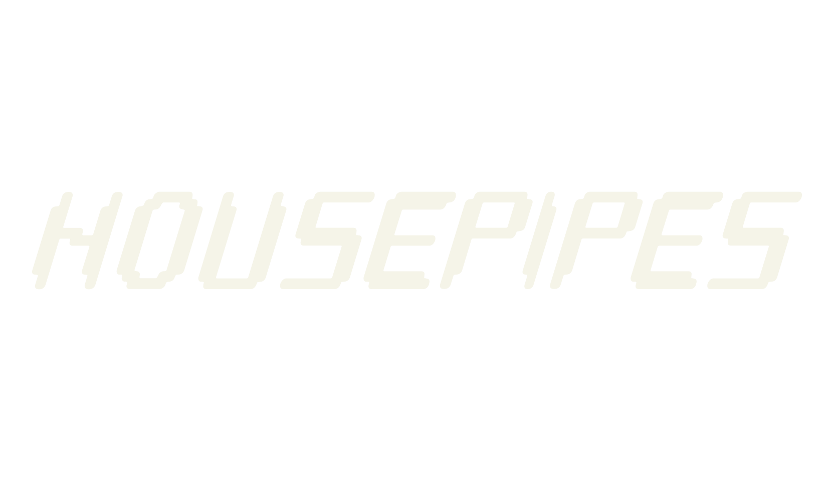 HOUSEPIPES, pixelated font preview