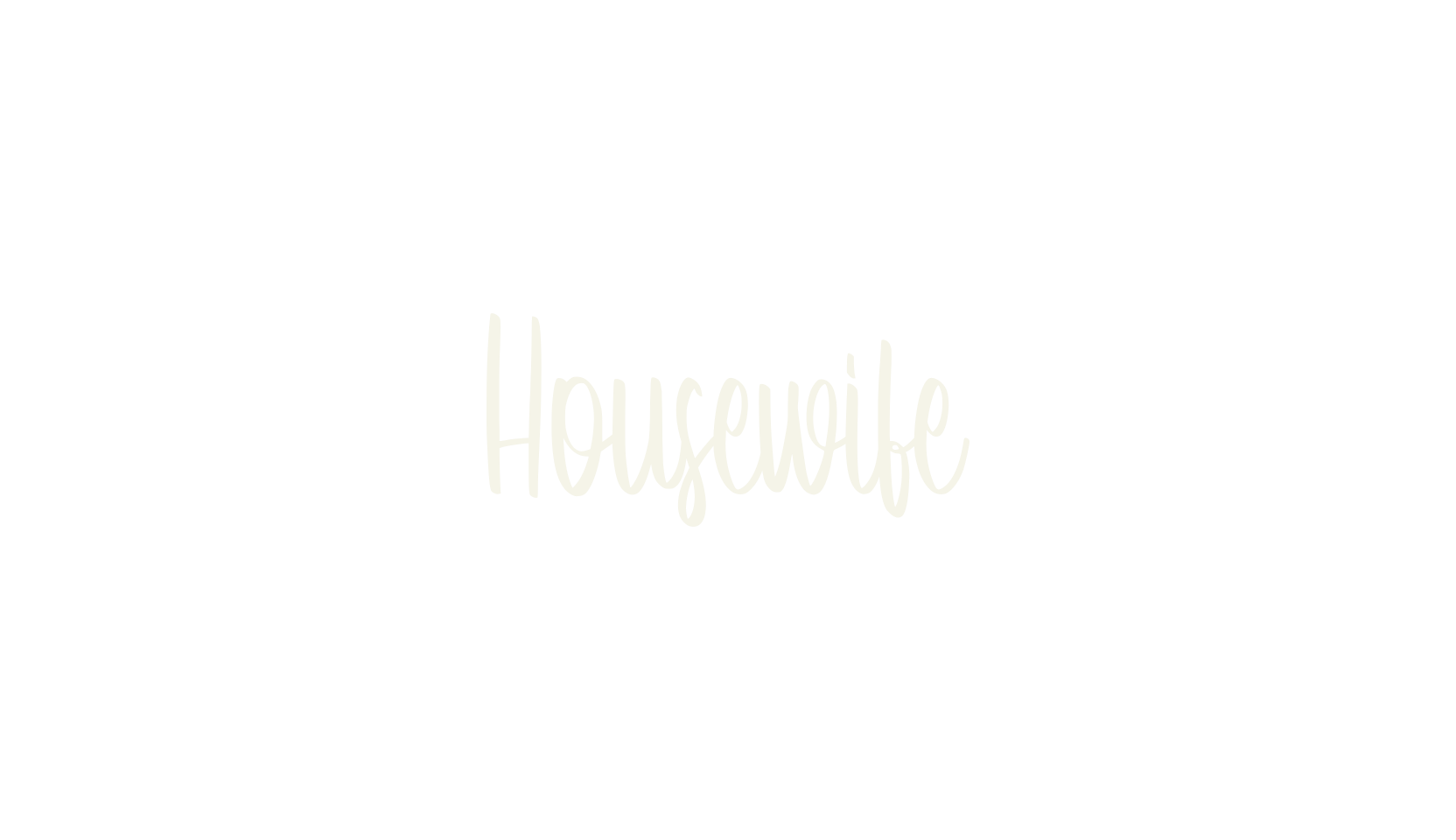 Housewife, handwriting font preview