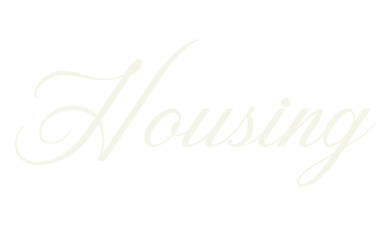 Housing, script font preview