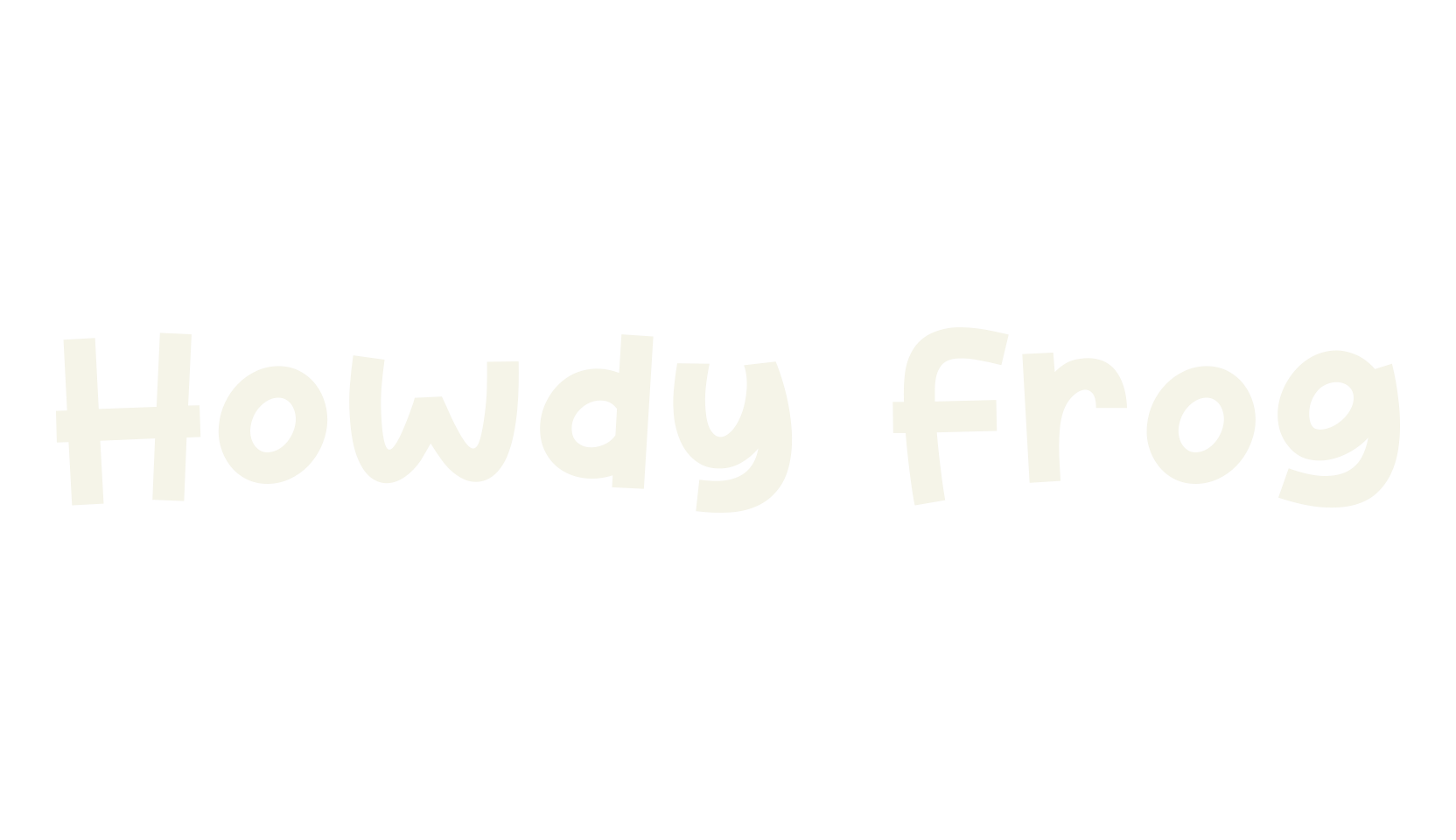 Howdy Frog, display market font preview