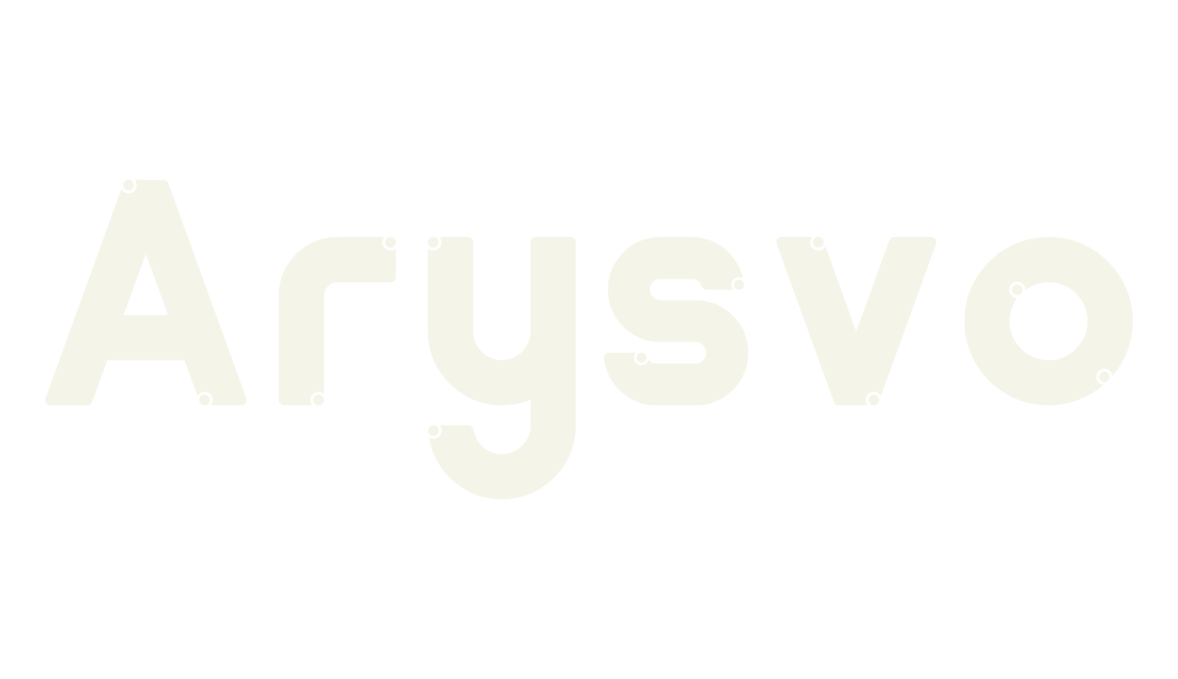 Arysvo, logo font preview
