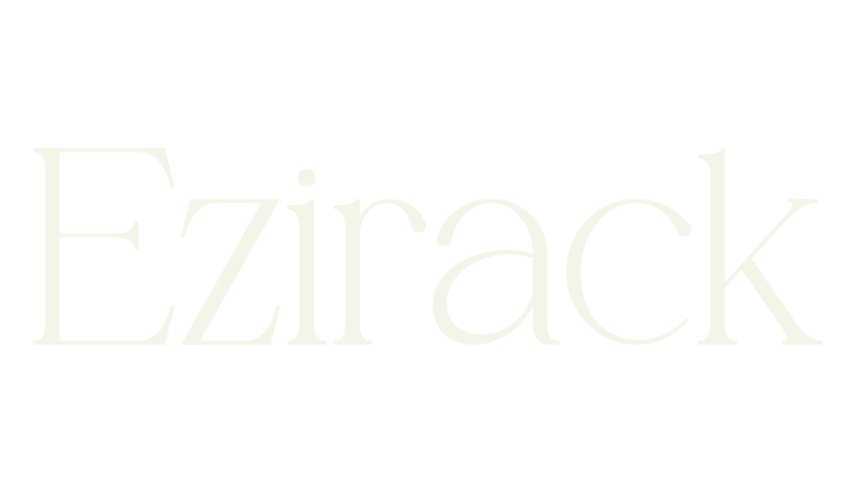 Ezirack, serif font preview