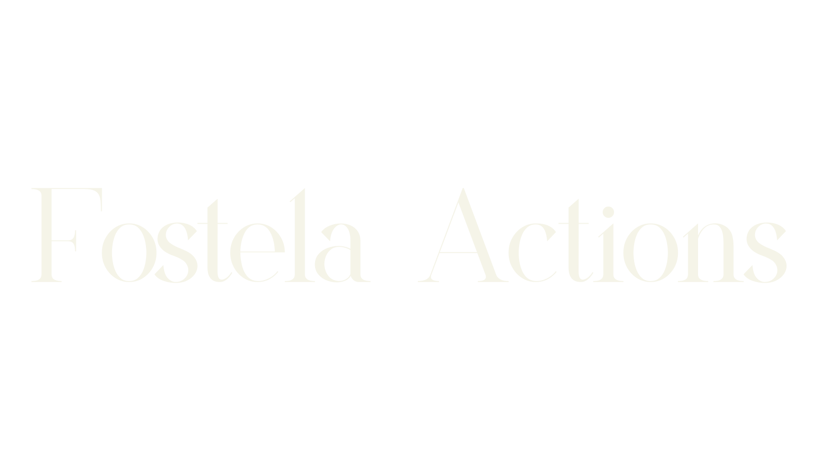 Fostela Actions, serif font preview