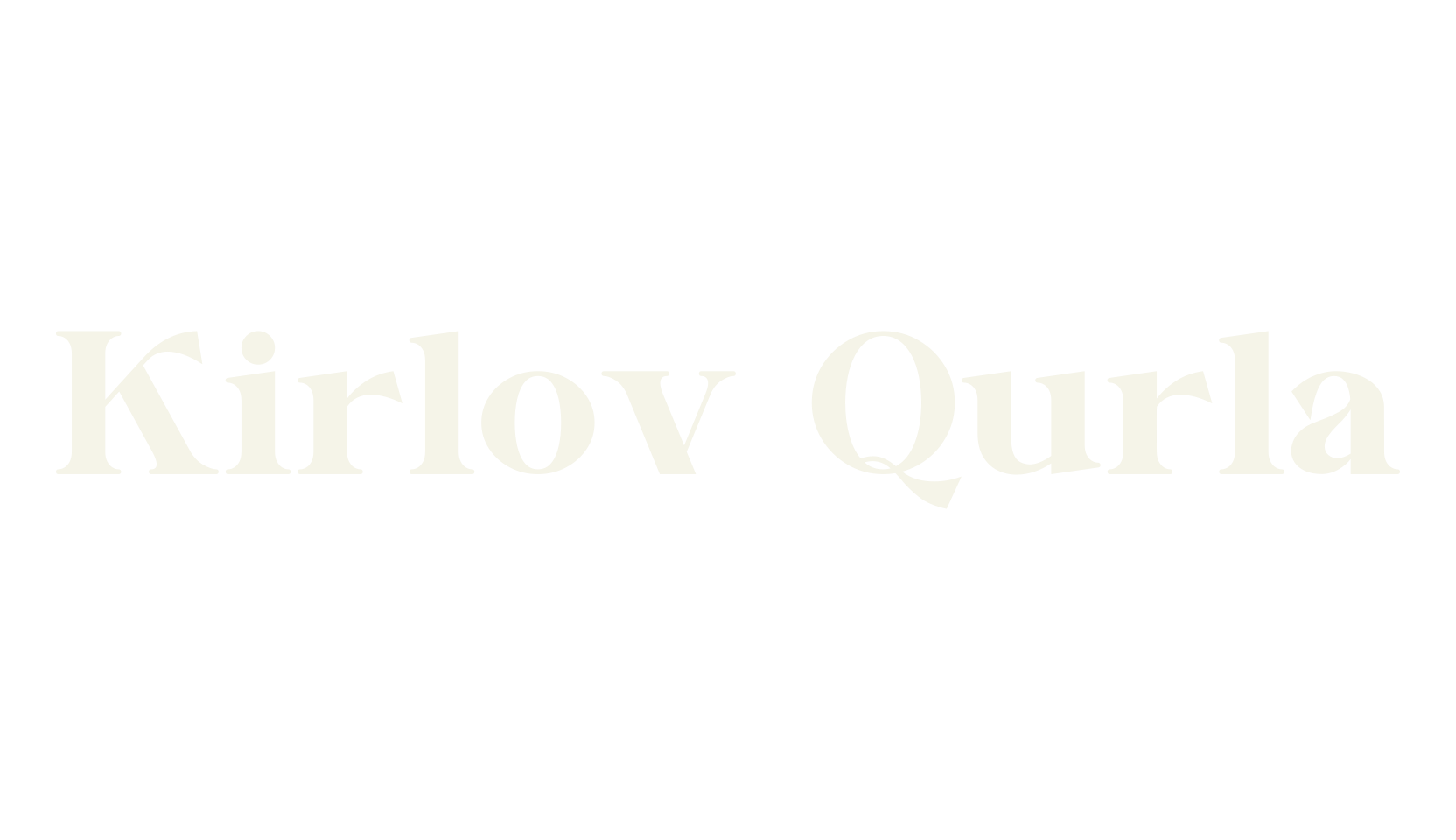 Kirlov Qurla, serif font preview