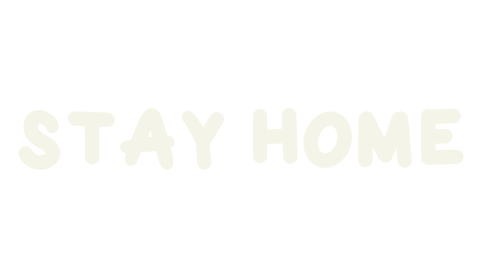 STAY HOME, funky font preview
