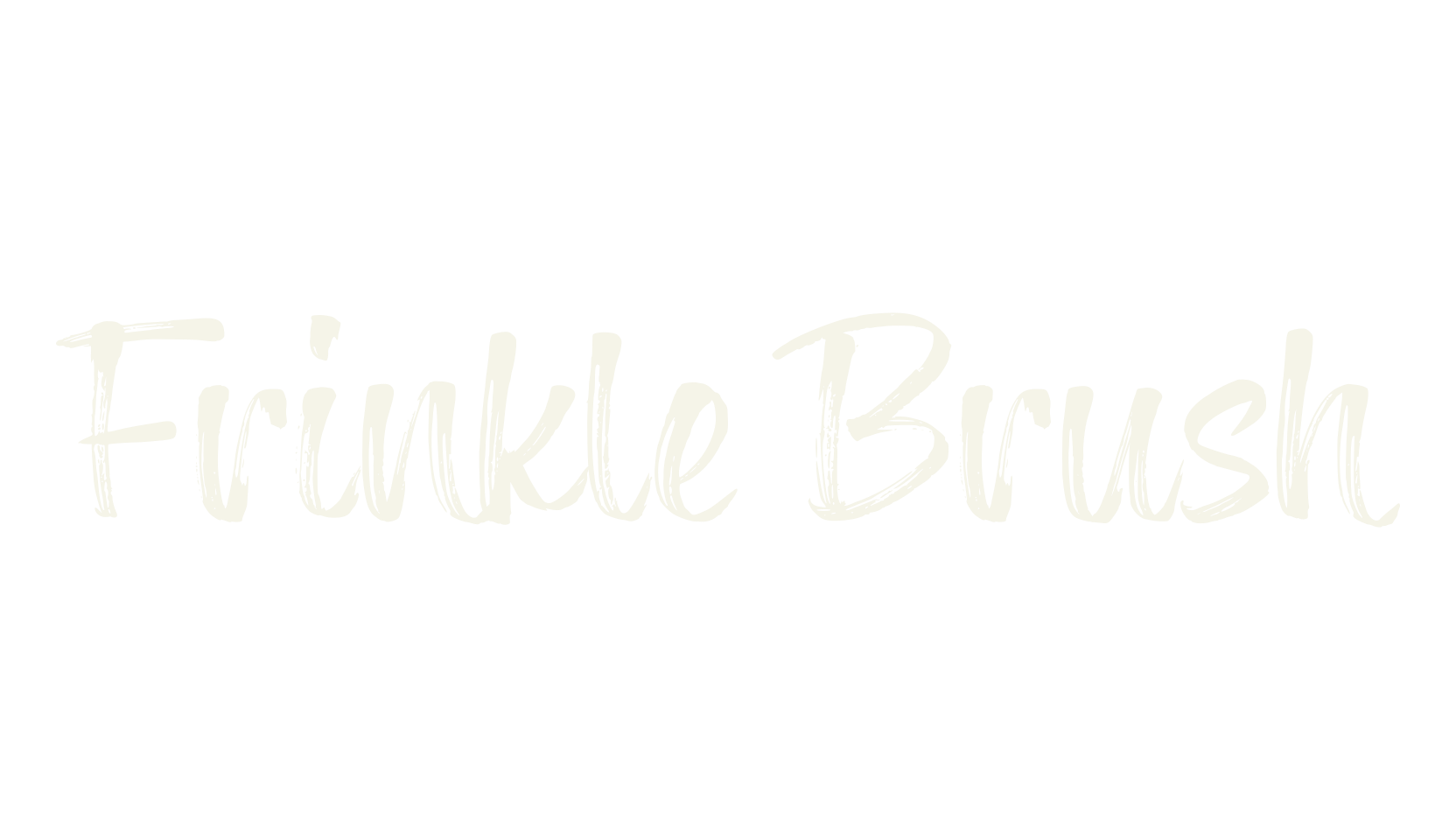 Frinkle Brush, fancy font preview