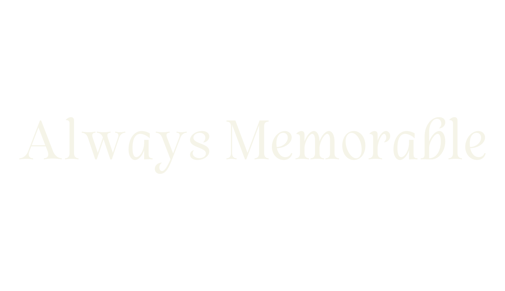 Always Memorable, serif font preview