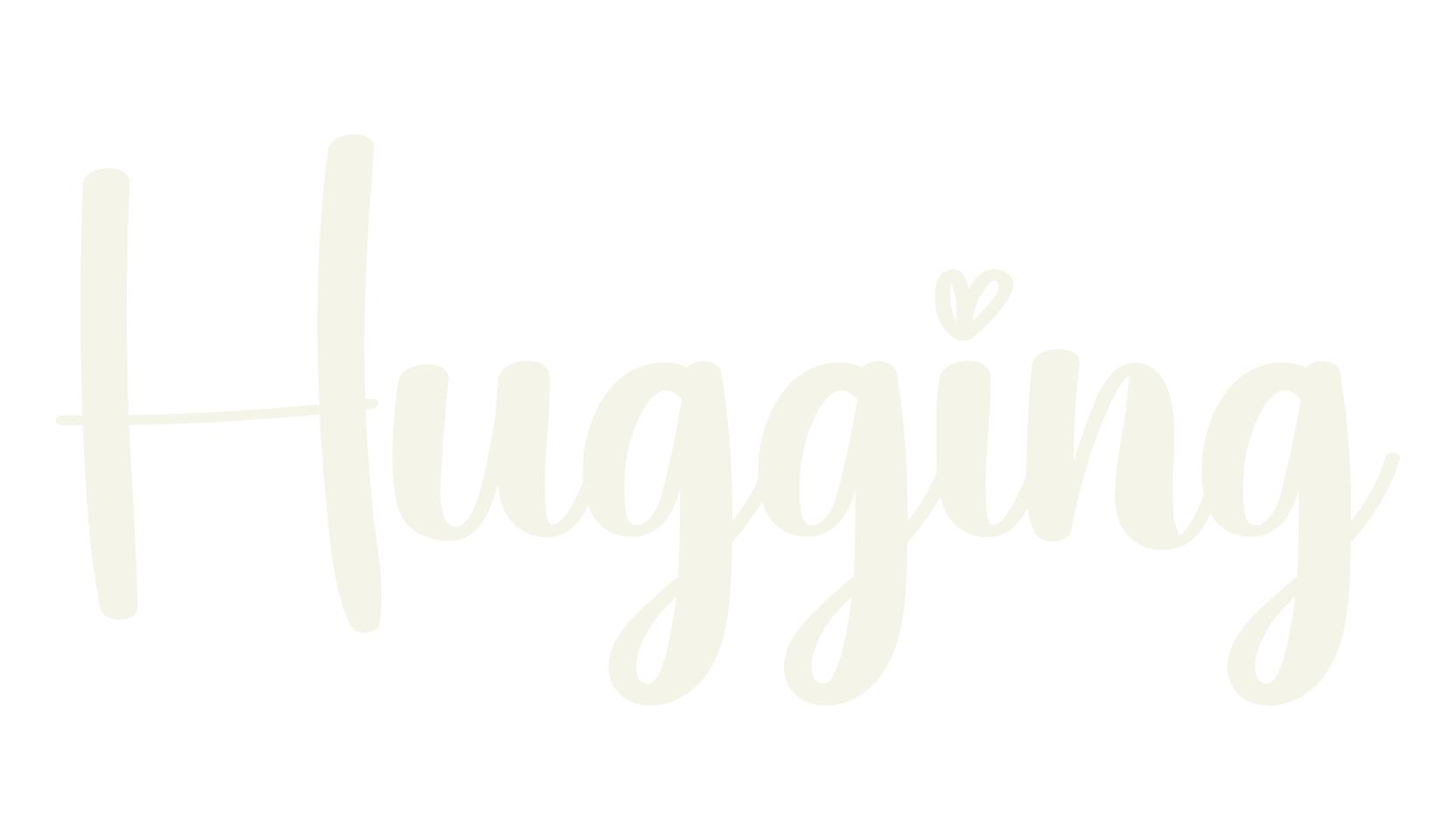 Hugging, calligraphy font preview