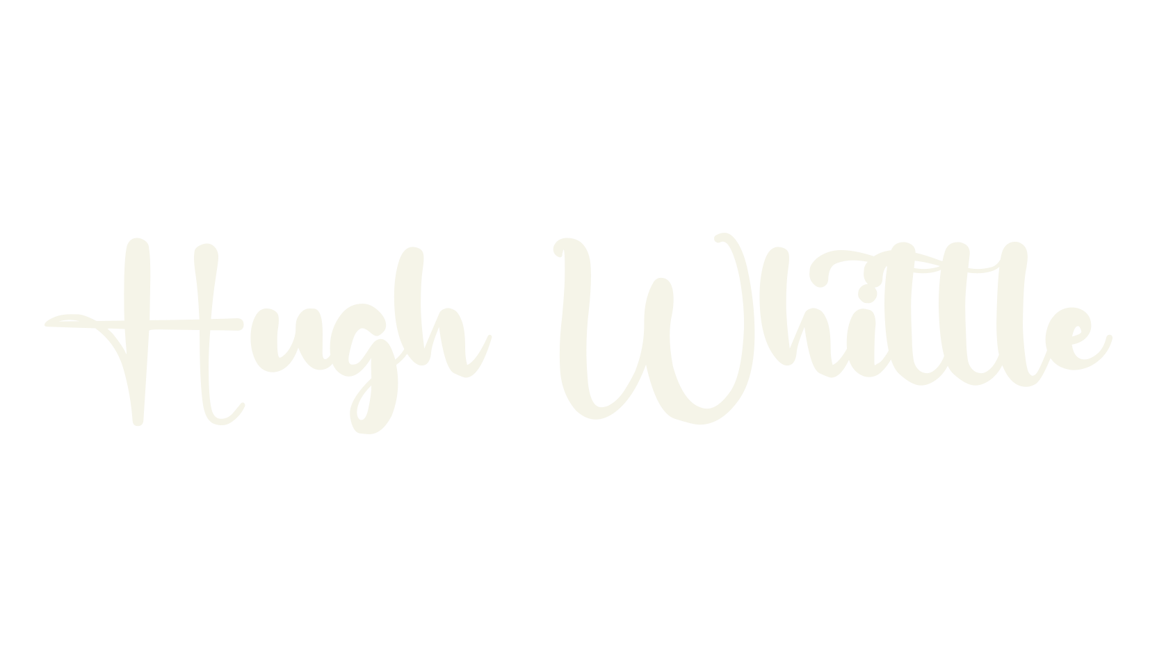 Hugh Whittle, fashion script font preview