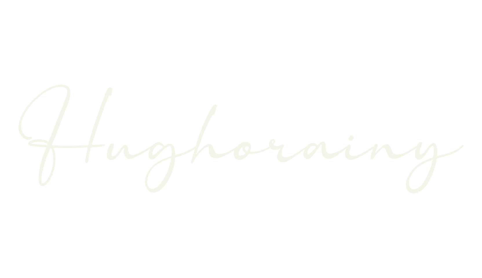 Hughorainy, handwriting font preview