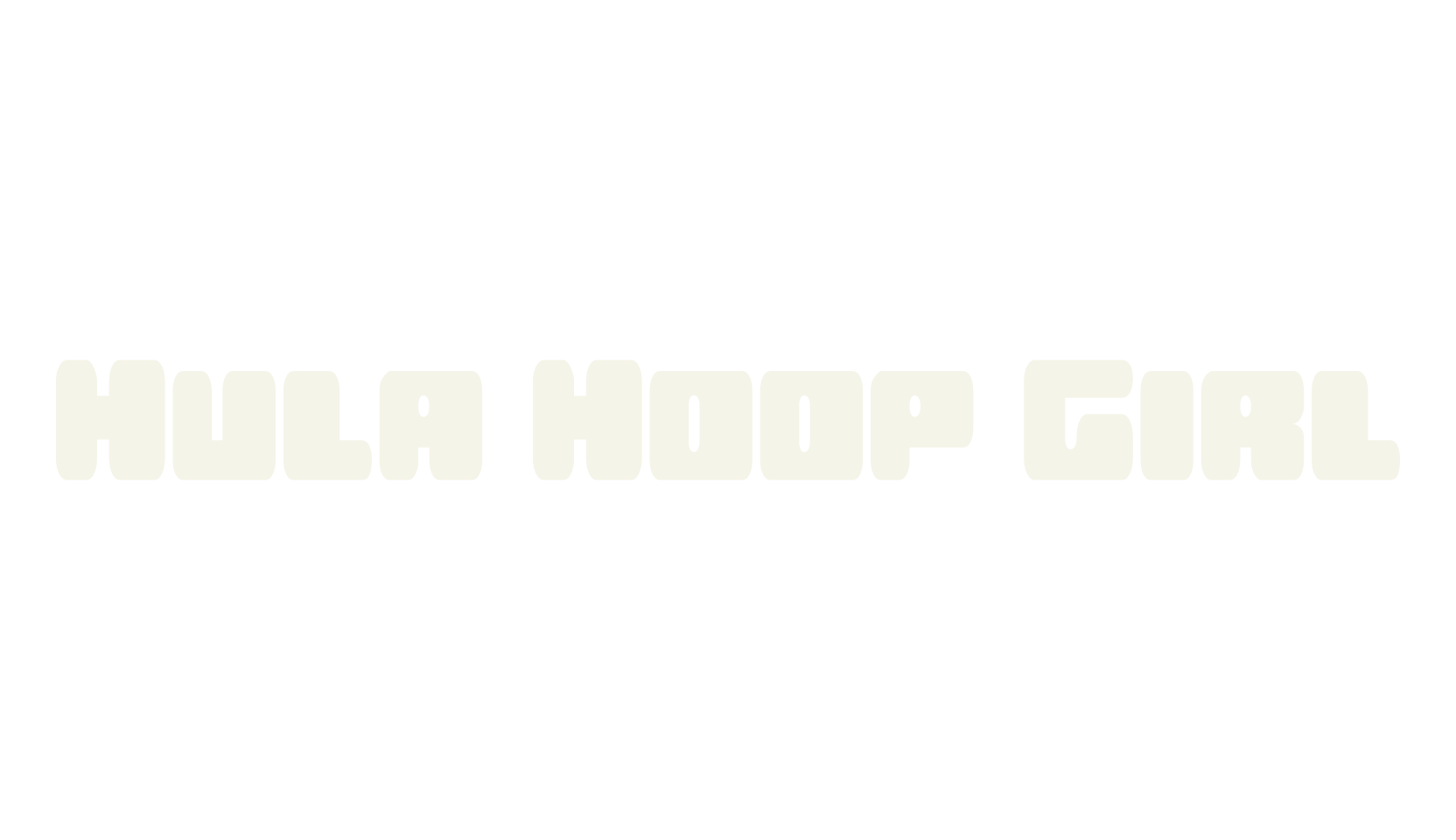 Hula Hoop Girl, display market font preview