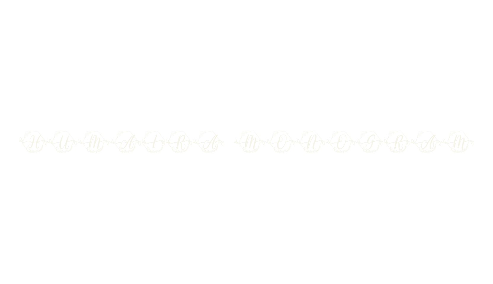 Humaira Monogram, monogram font preview