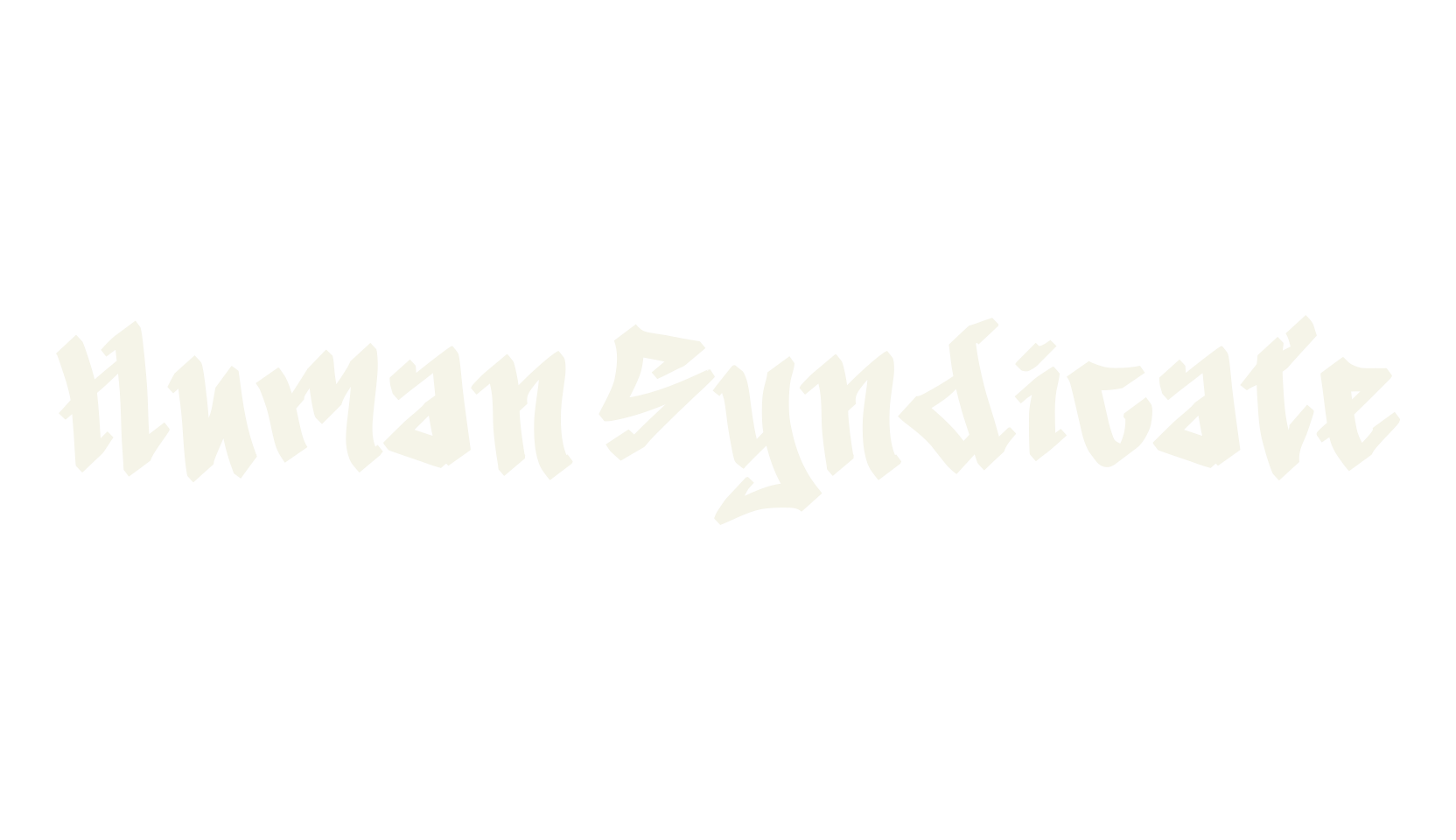 Human Syndicate - 1, tattoo font preview