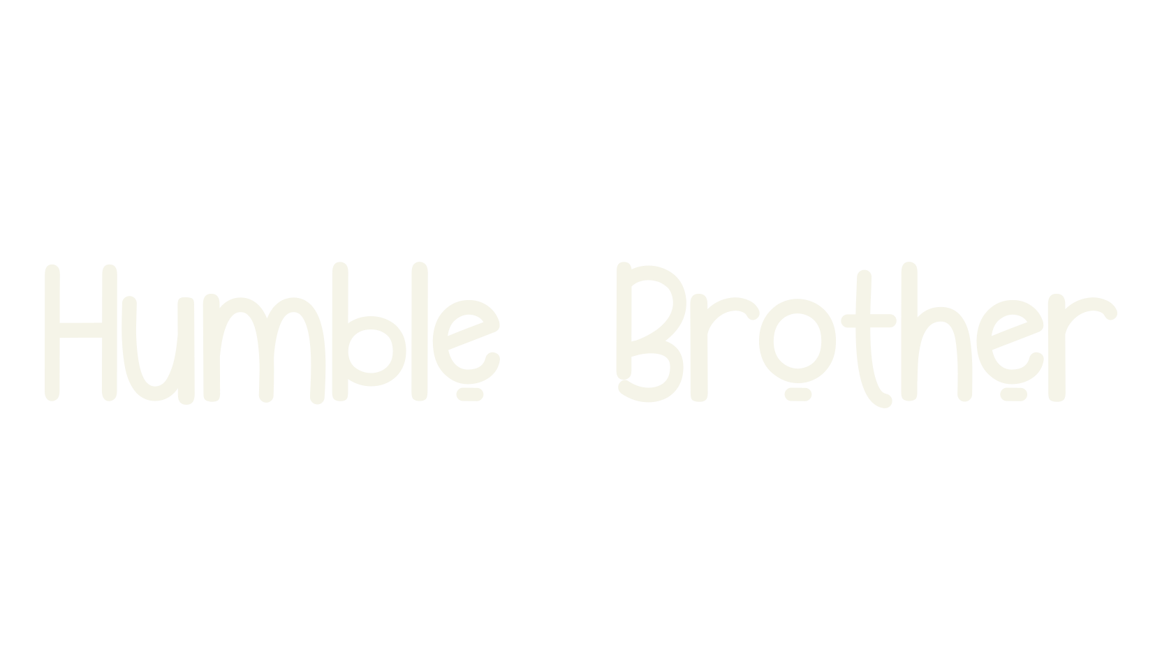 Humble Brother, cute font preview