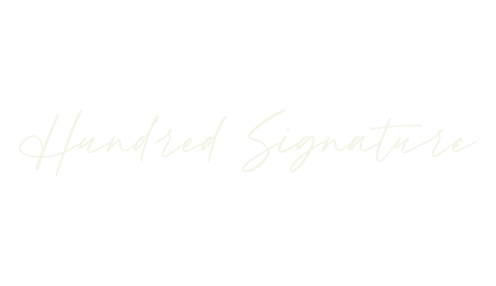Hundred Signature, signage font preview