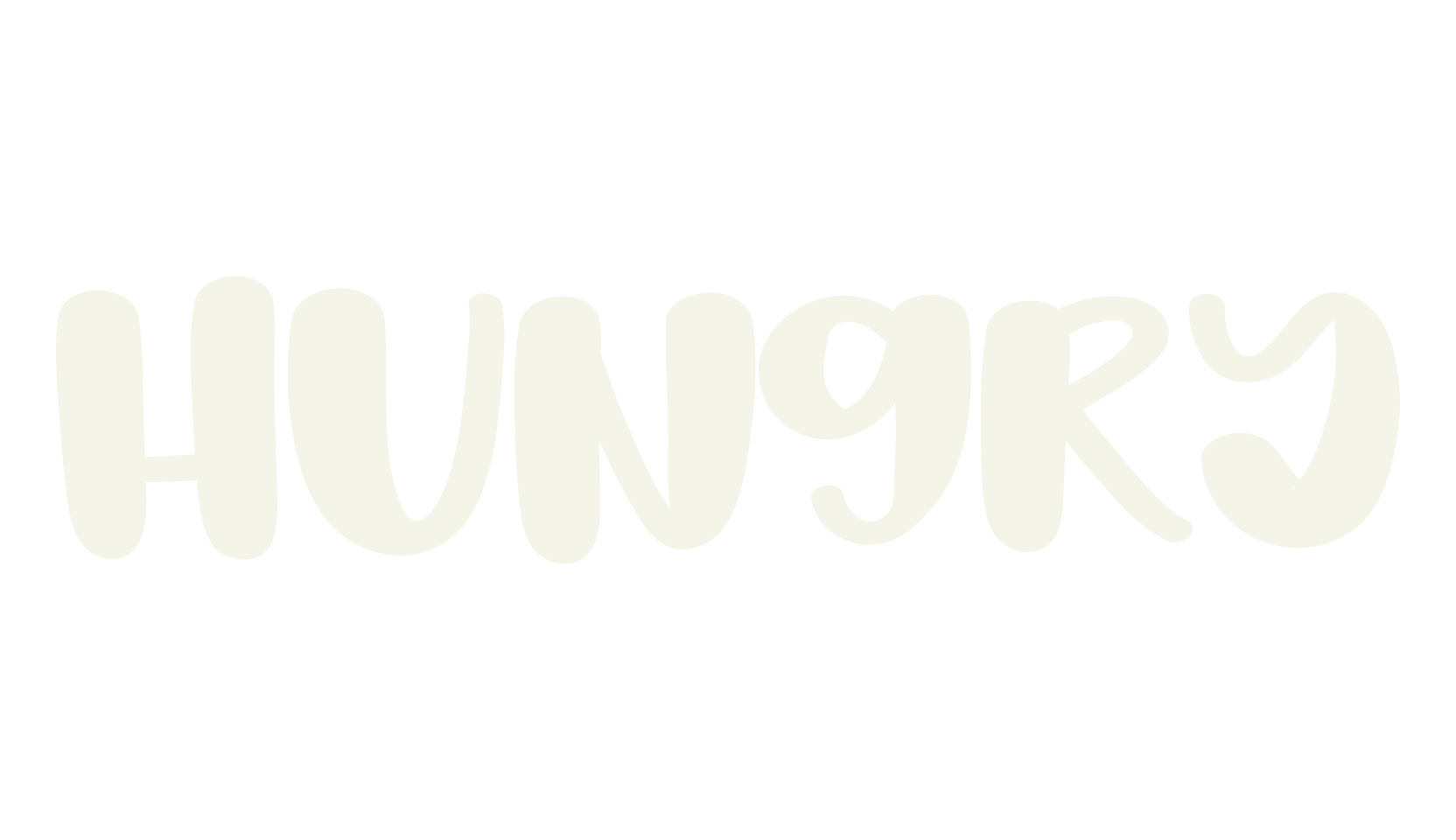 Hungry, handwriting font preview